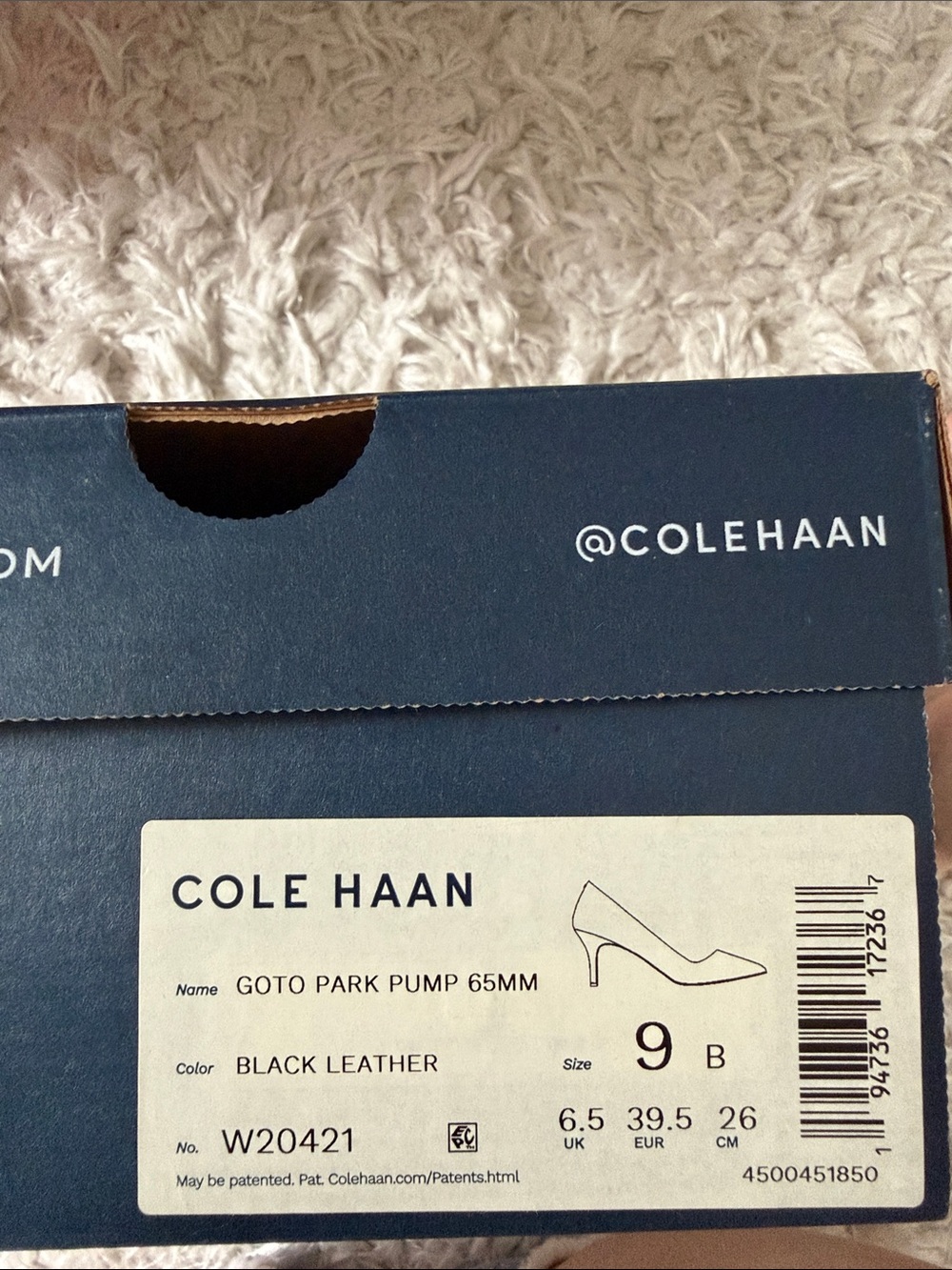 Cole Haan Black GOTO Park Pump Leather w/Pointed Toe - Picture 6 of 6